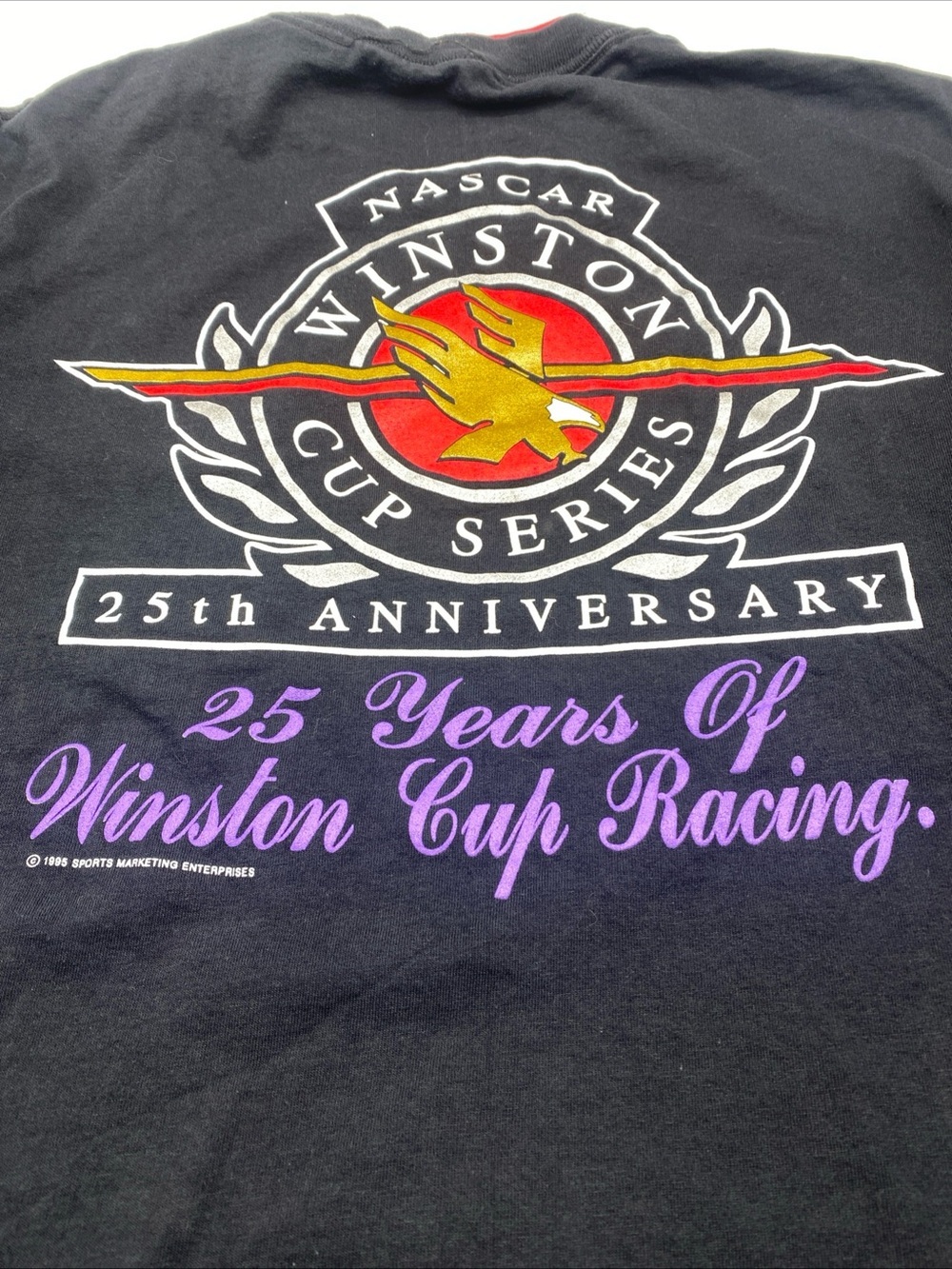 Vintage 1995 Nascar Winston Cup 25th Anniversary Shirt Mens USA Black XXL 2XL